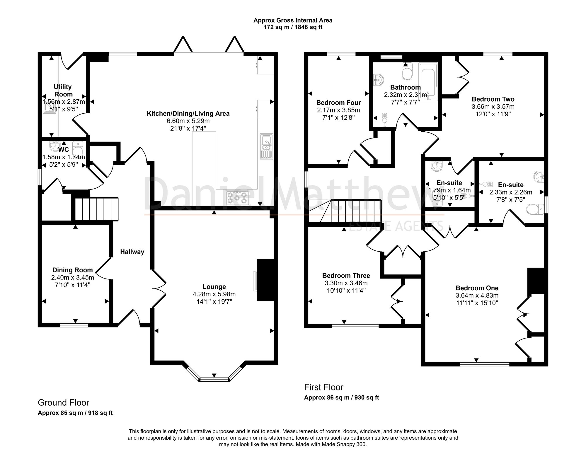 1 Maes Glyndwr, Bridgend floorplan