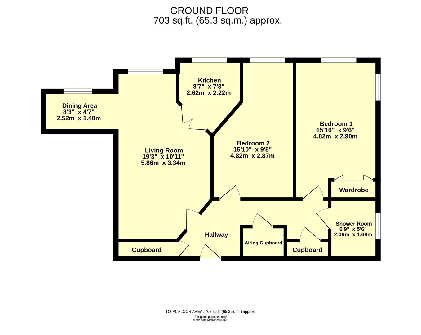 Flat 32, Clarks Court, High Street, Cullompton floorplan