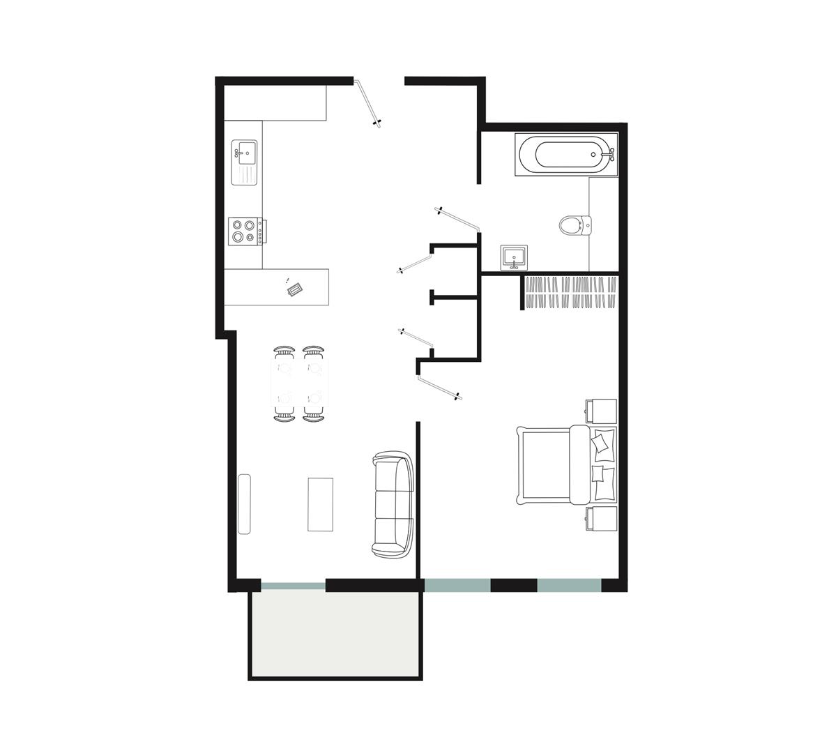 Flat 116, Aquifer House, 10 Mill Road, Ilford, London, IG1 floorplan