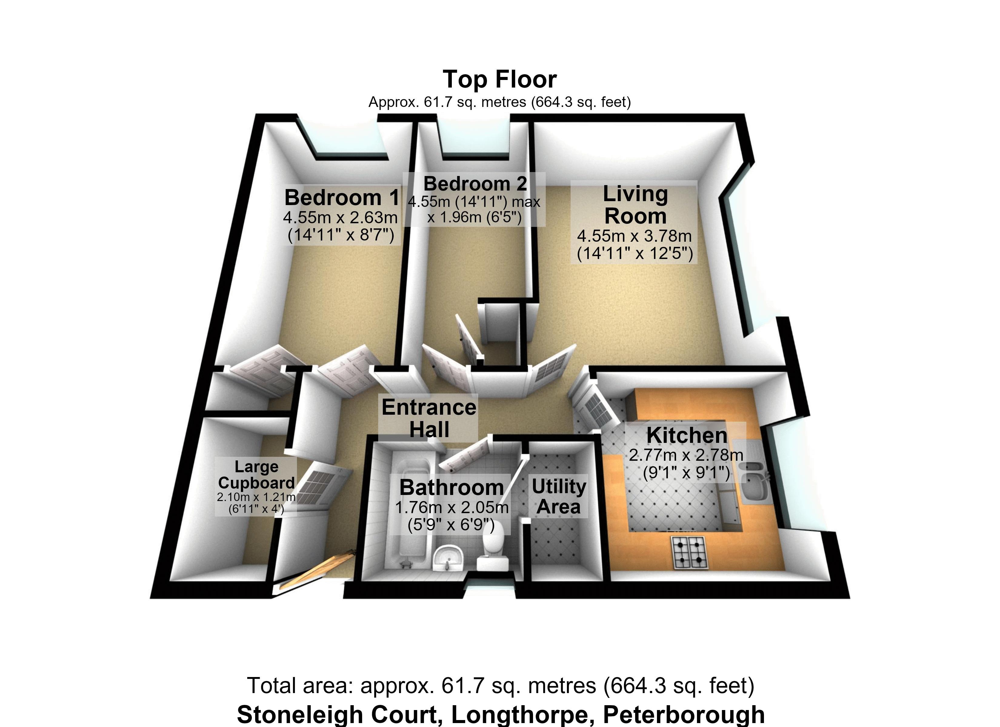 10, Stoneleigh Court, Peterborough floorplan