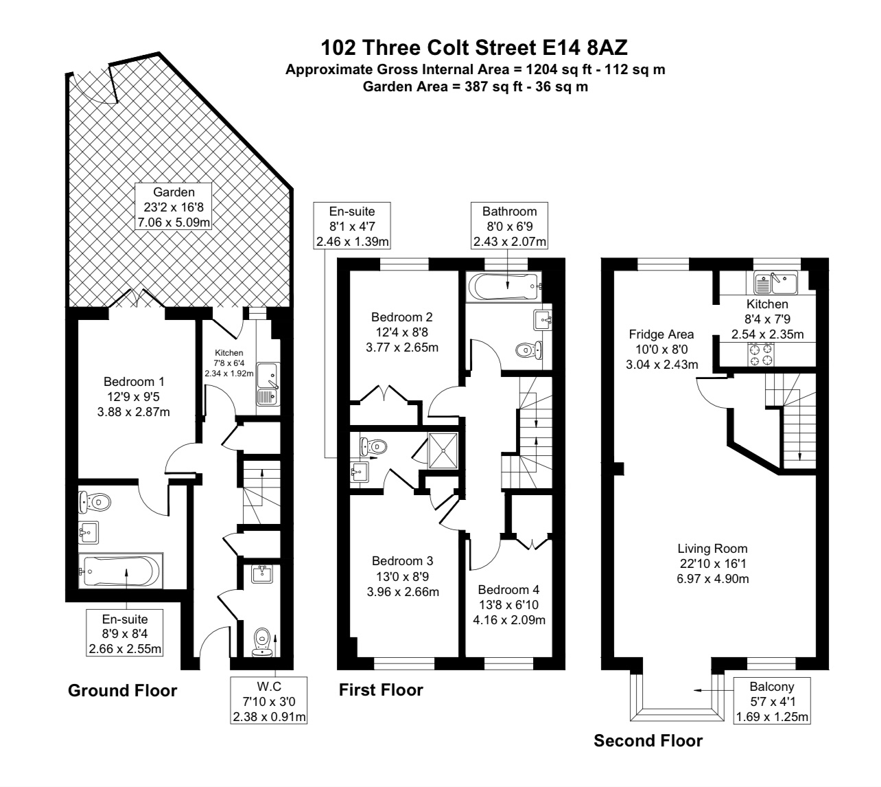 Three Colt Street, London floorplan