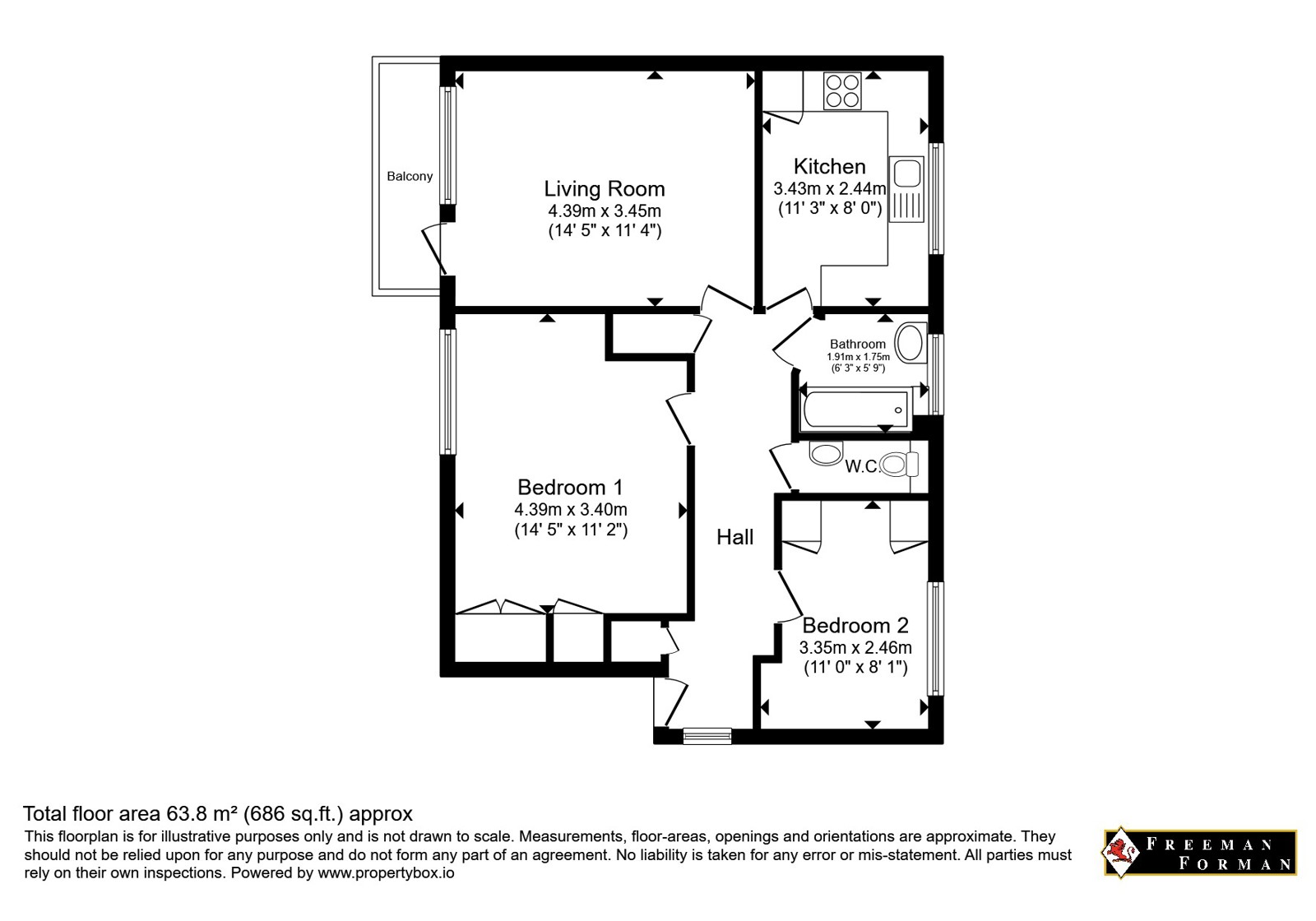 19 Hamilton Court,, Chilston Road, Kent floorplan