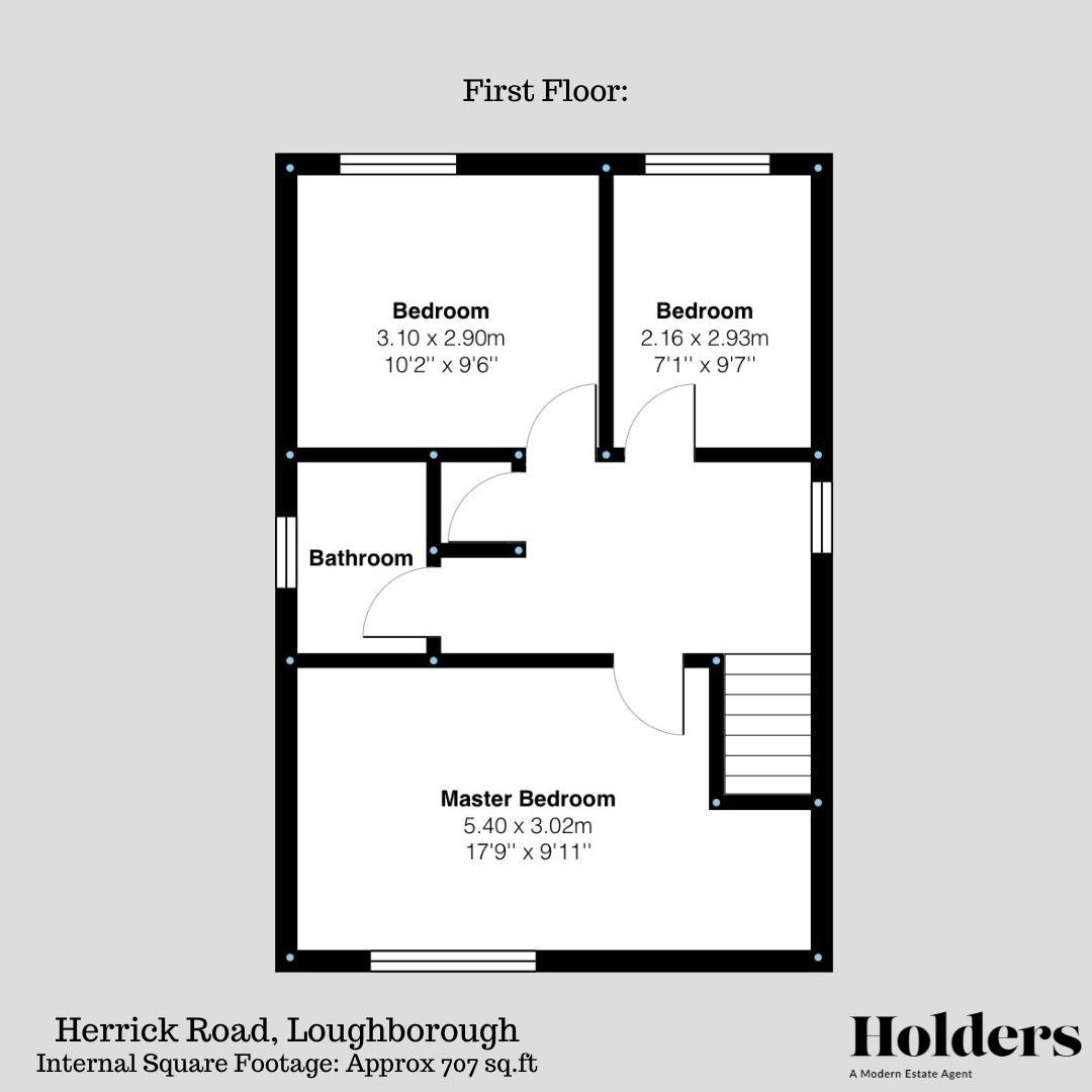 135, Herrick Road, Loughborough floorplan