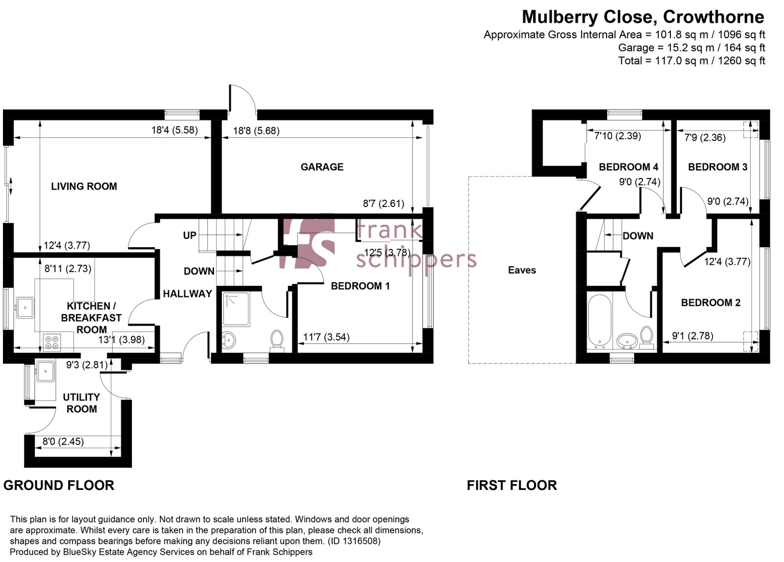1B, Mulberry Close, Crowthorne floorplan
