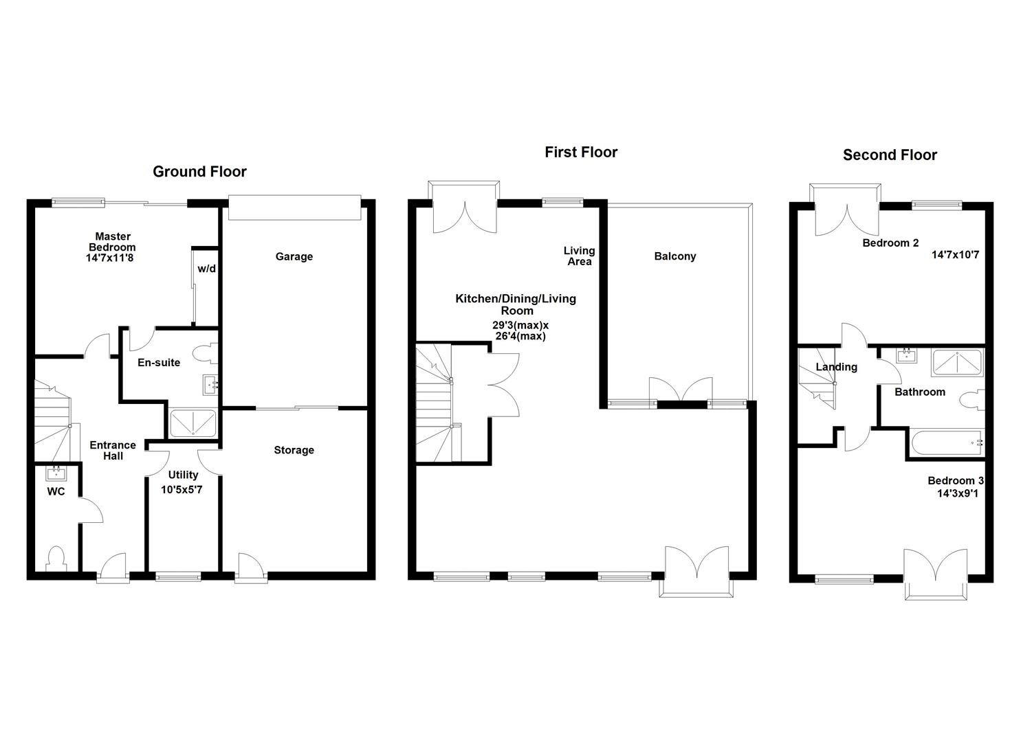 60, The Avenue, Corby floorplan