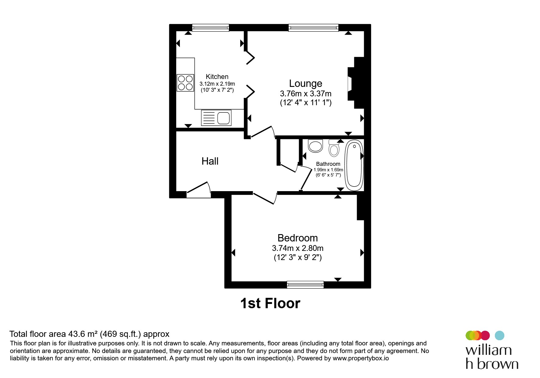 Flat 3, Bridge House, York floorplan