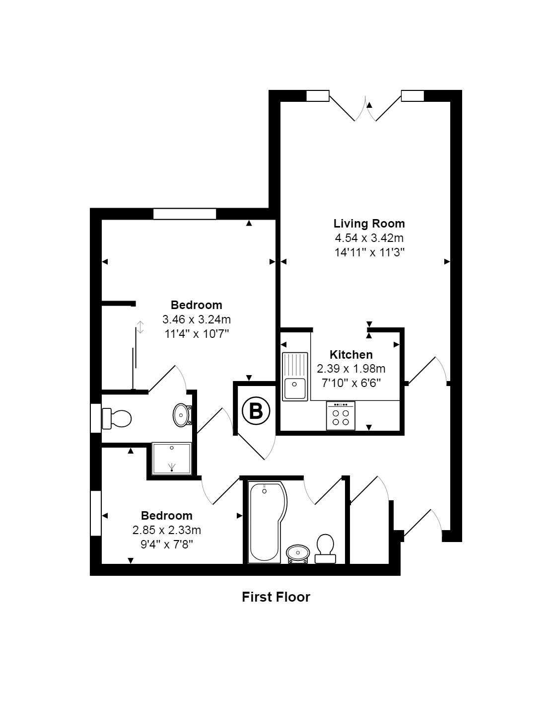 2 Bedrooms Flat to rent in Birch Avenue, Fleet GU51