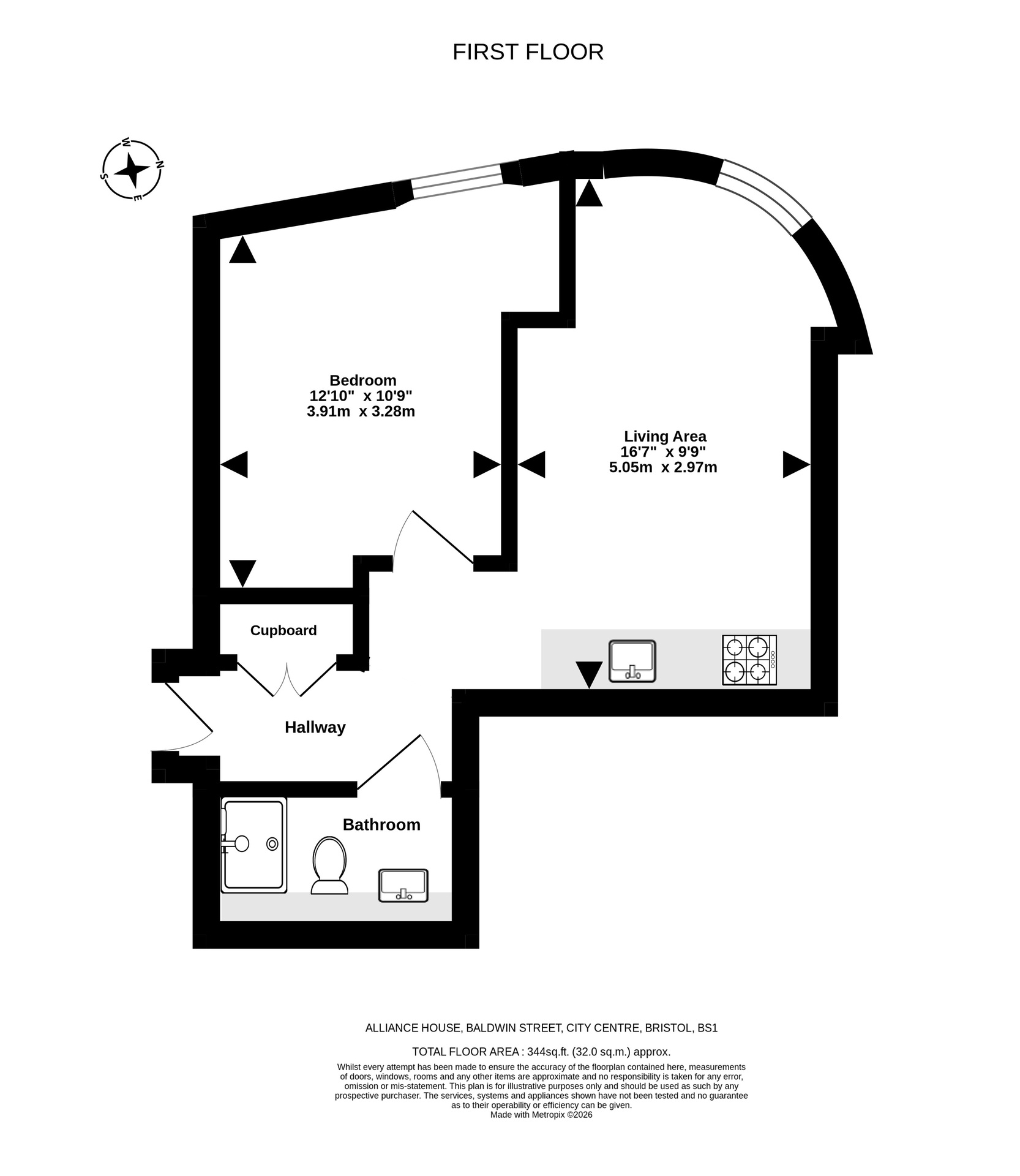 105 Alliance House, Bristol floorplan
