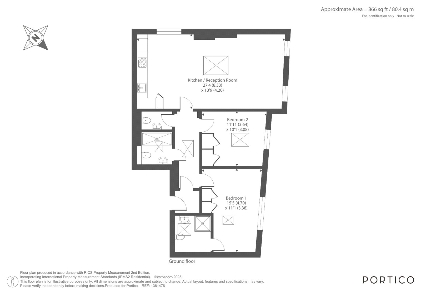 Flat 5, 1, Parkway, London floorplan