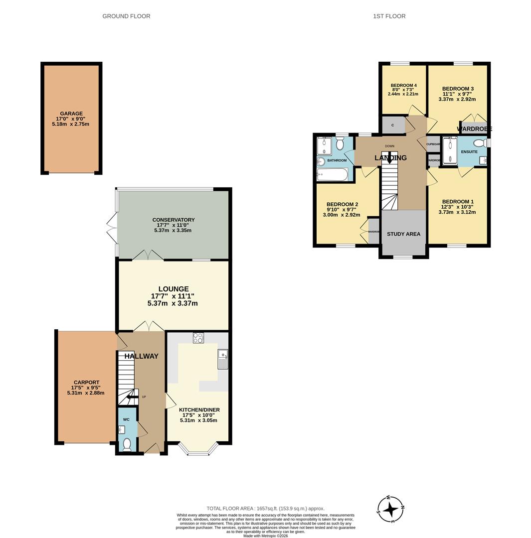 3, Stirling Close, Swadlincote floorplan