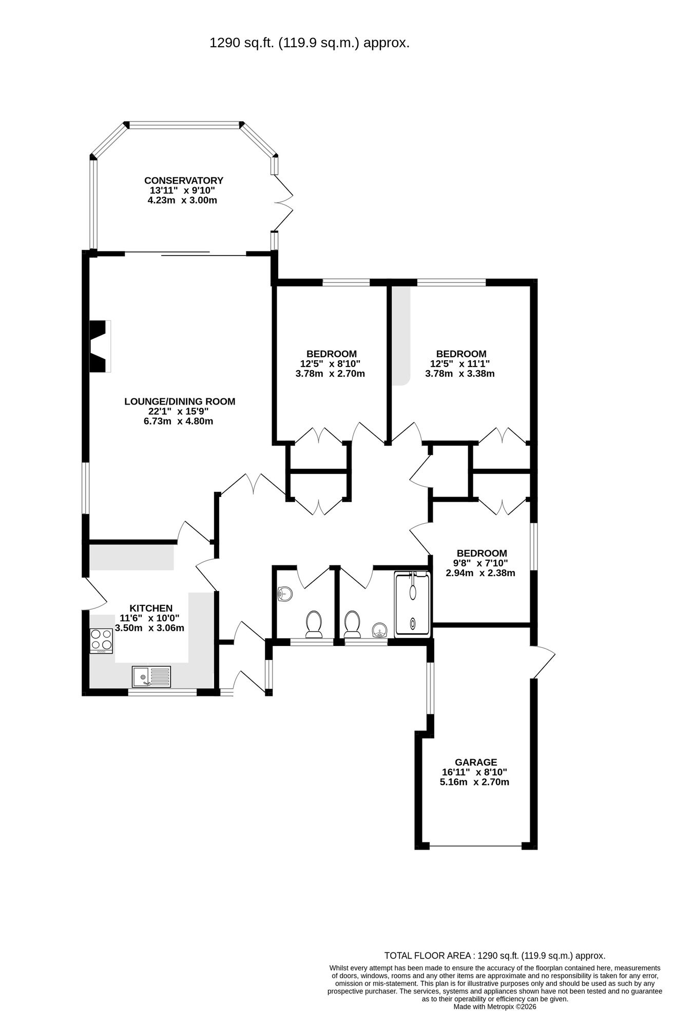 43, Copse Avenue, Farnham floorplan