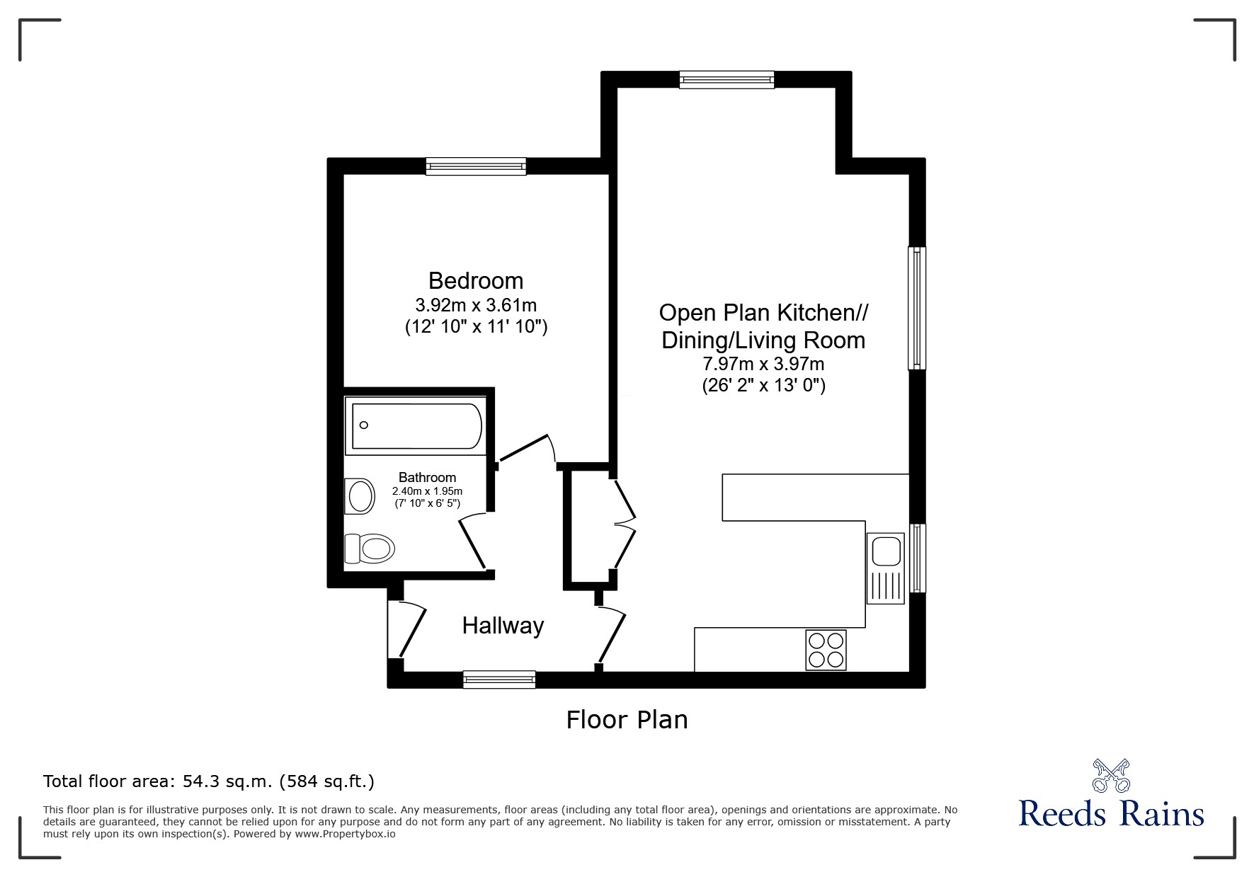 206, Paper Mill Gardens, Bristol floorplan