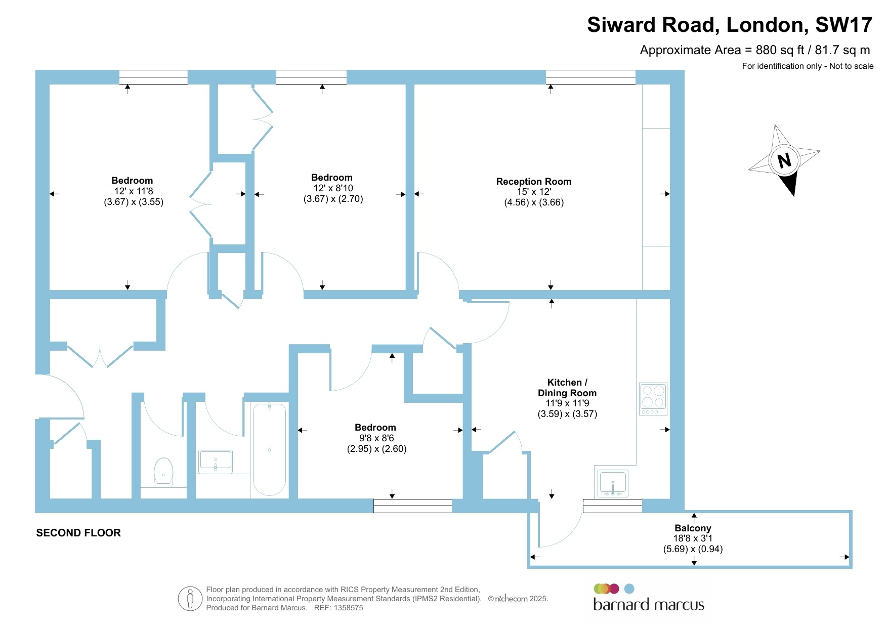 25, Siward Road, London floorplan
