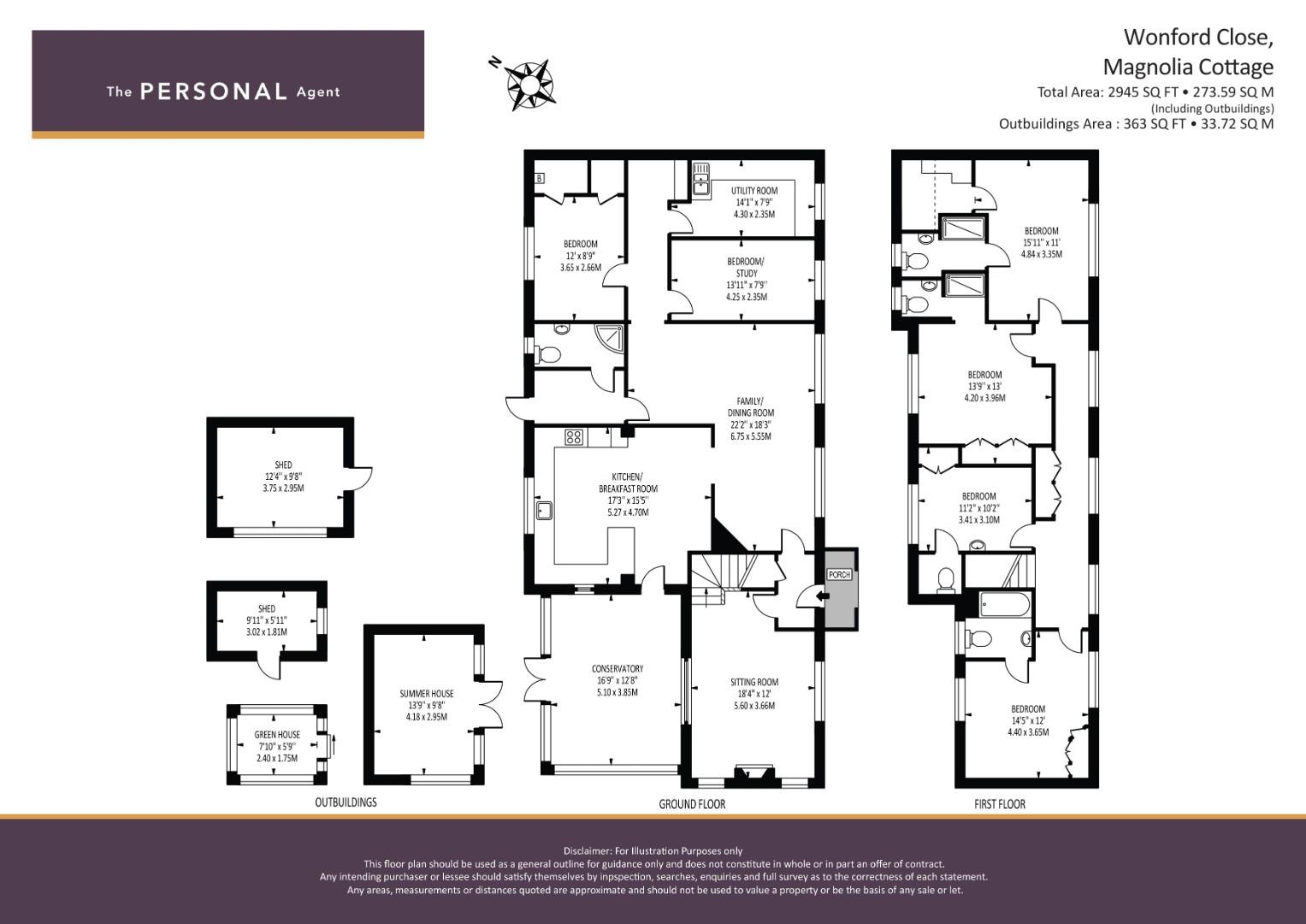 Magnolia Cottage, Wonford Close, Walton On The Hill floorplan