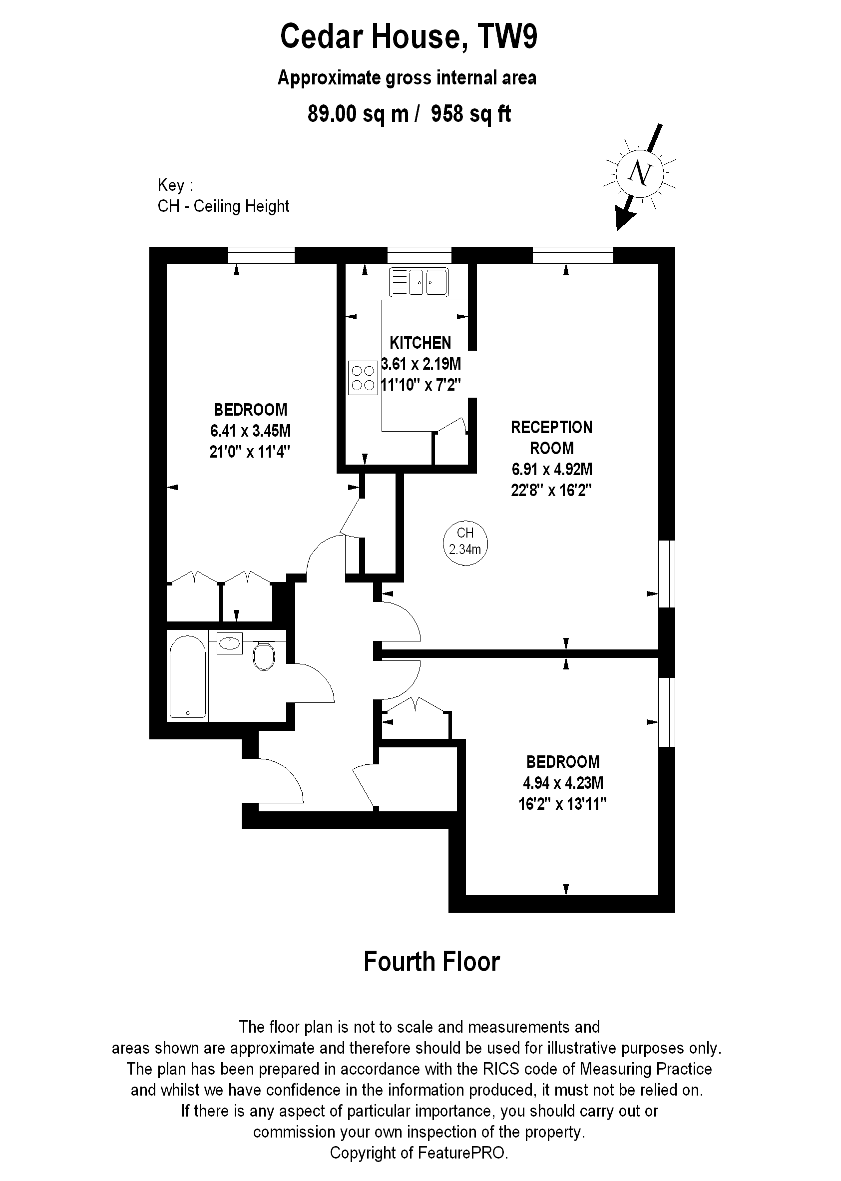 2 Bedrooms Flat for sale in Cedar House, 35 Melliss Avenue, Kew, Surrey TW9