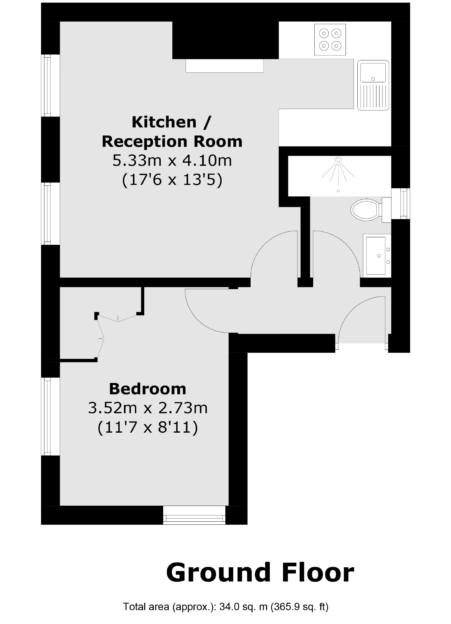 Flat 5, 8, Thornton Avenue, London floorplan