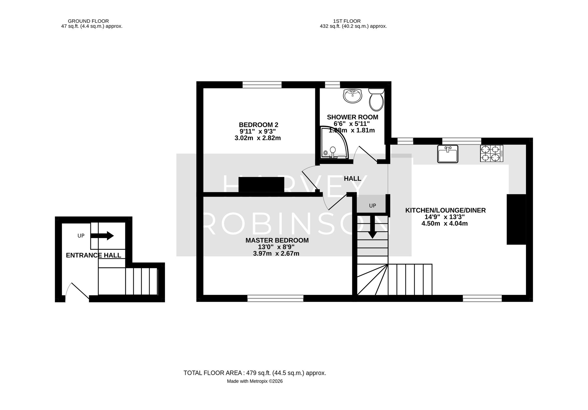 5a Brookside, Huntingdon floorplan