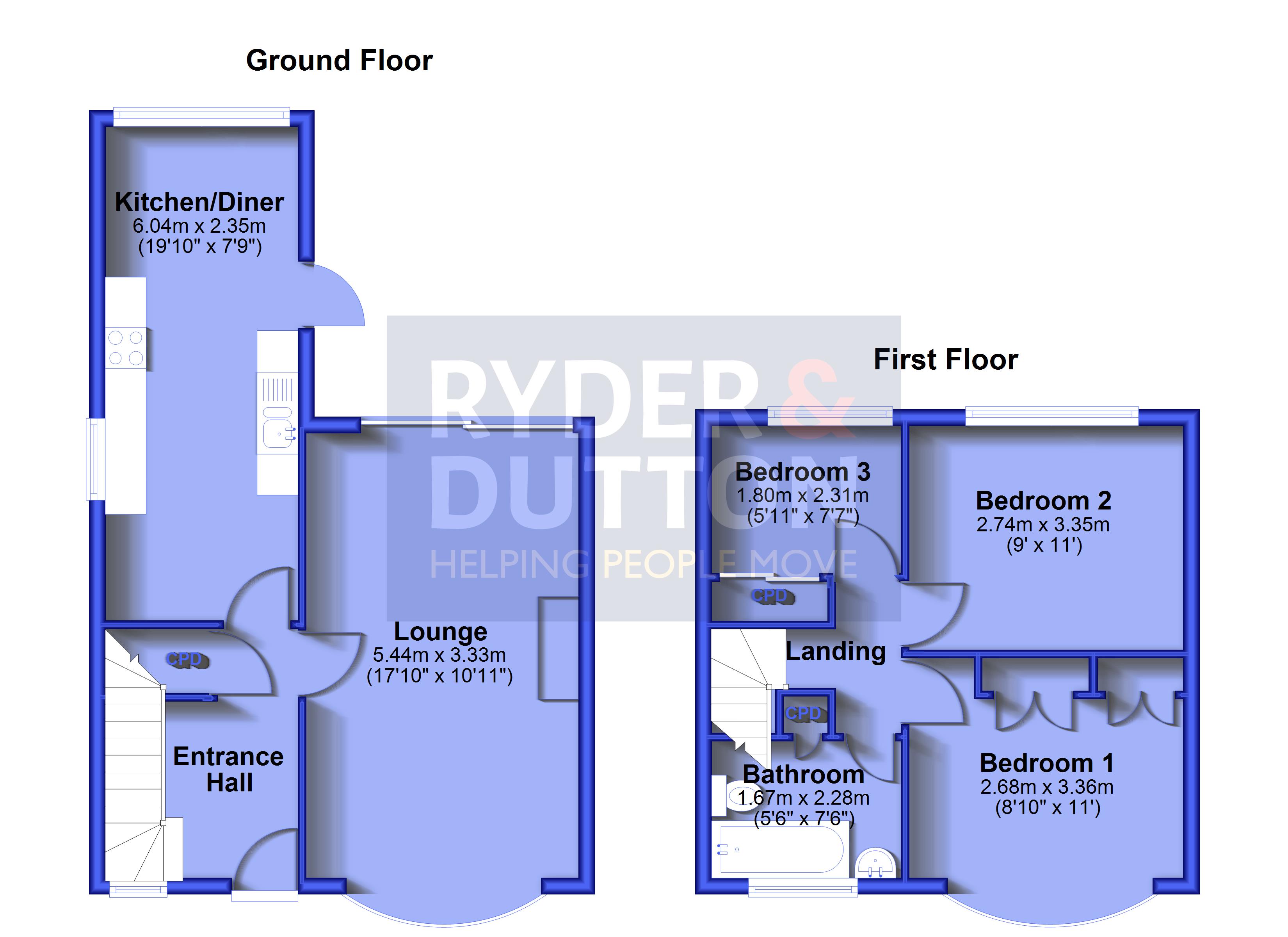 62, Lily Lane, Manchester floorplan