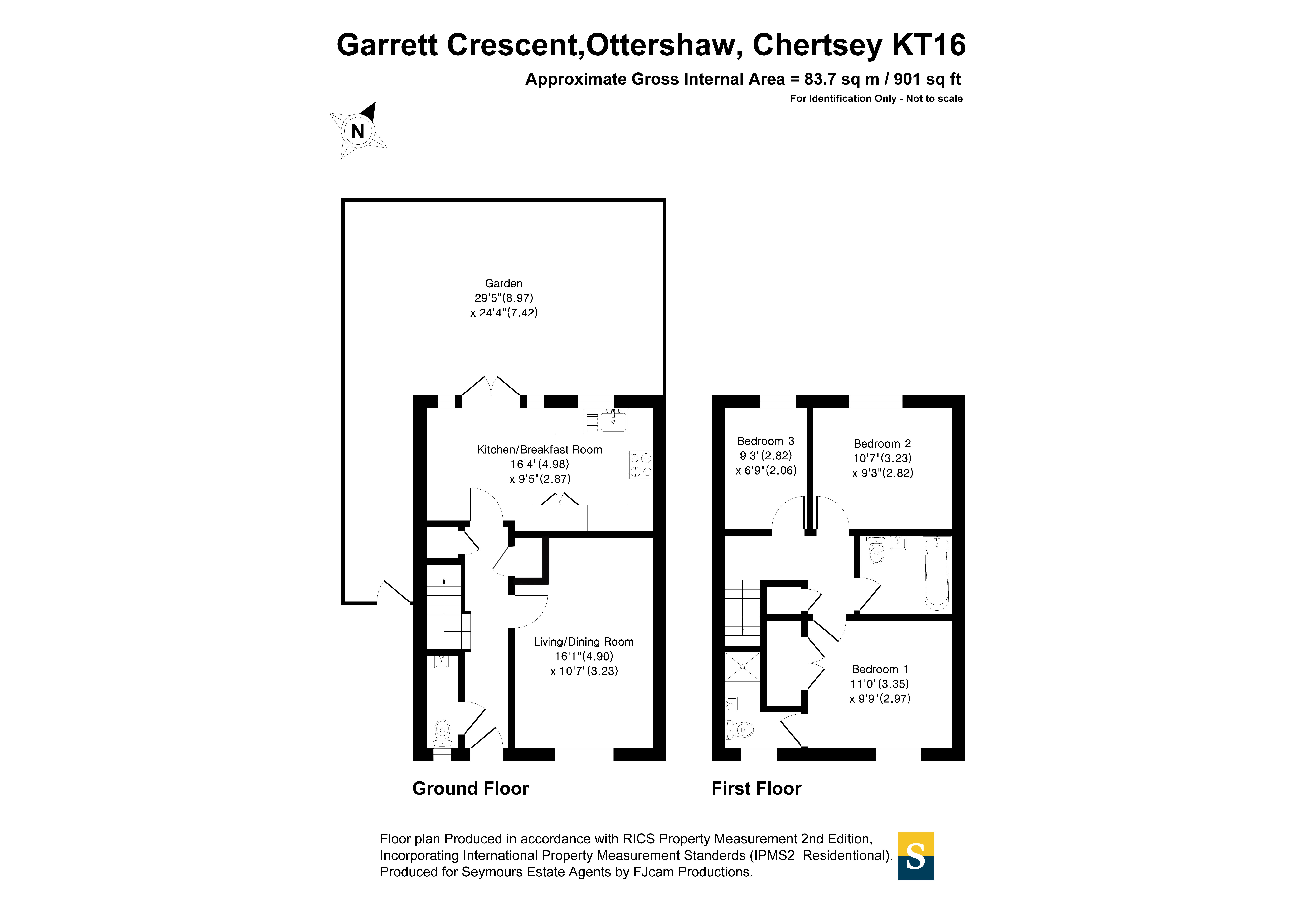 36, Garrett Crescent, Chertsey floorplan