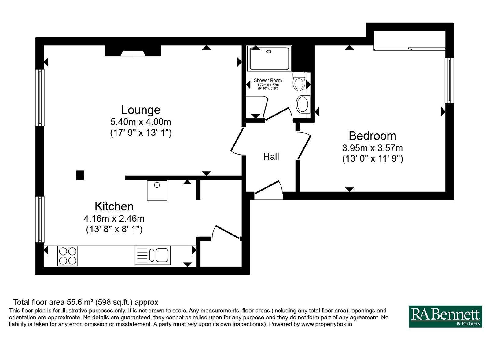 Flat 3, 40, Clarendon Square, Leamington Spa floorplan
