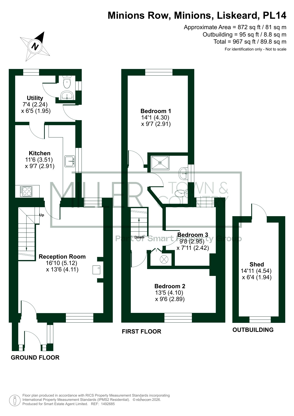 5 Minions Row, Minions, Cornwall floorplan