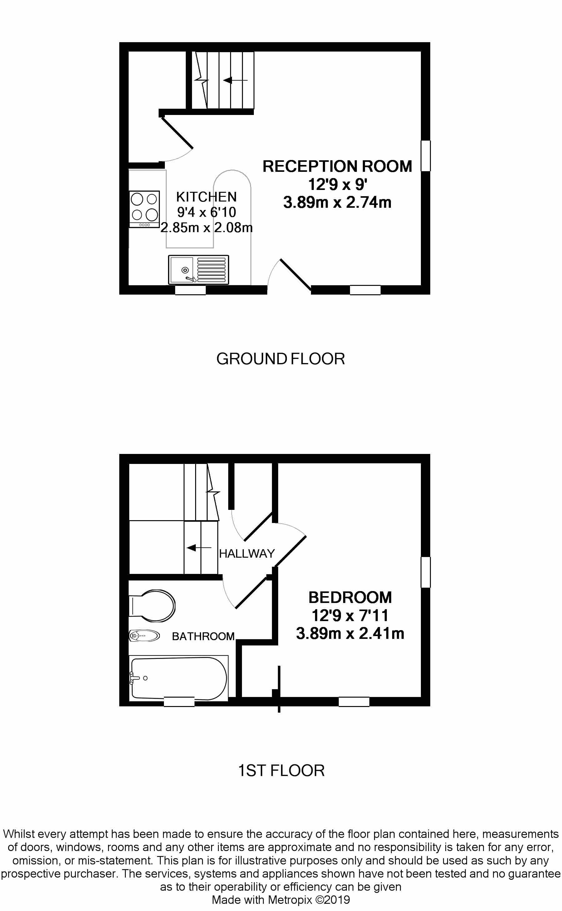 1 Bedrooms Terraced house for sale in Hazelbank Road, Chertsey, Surrey KT16