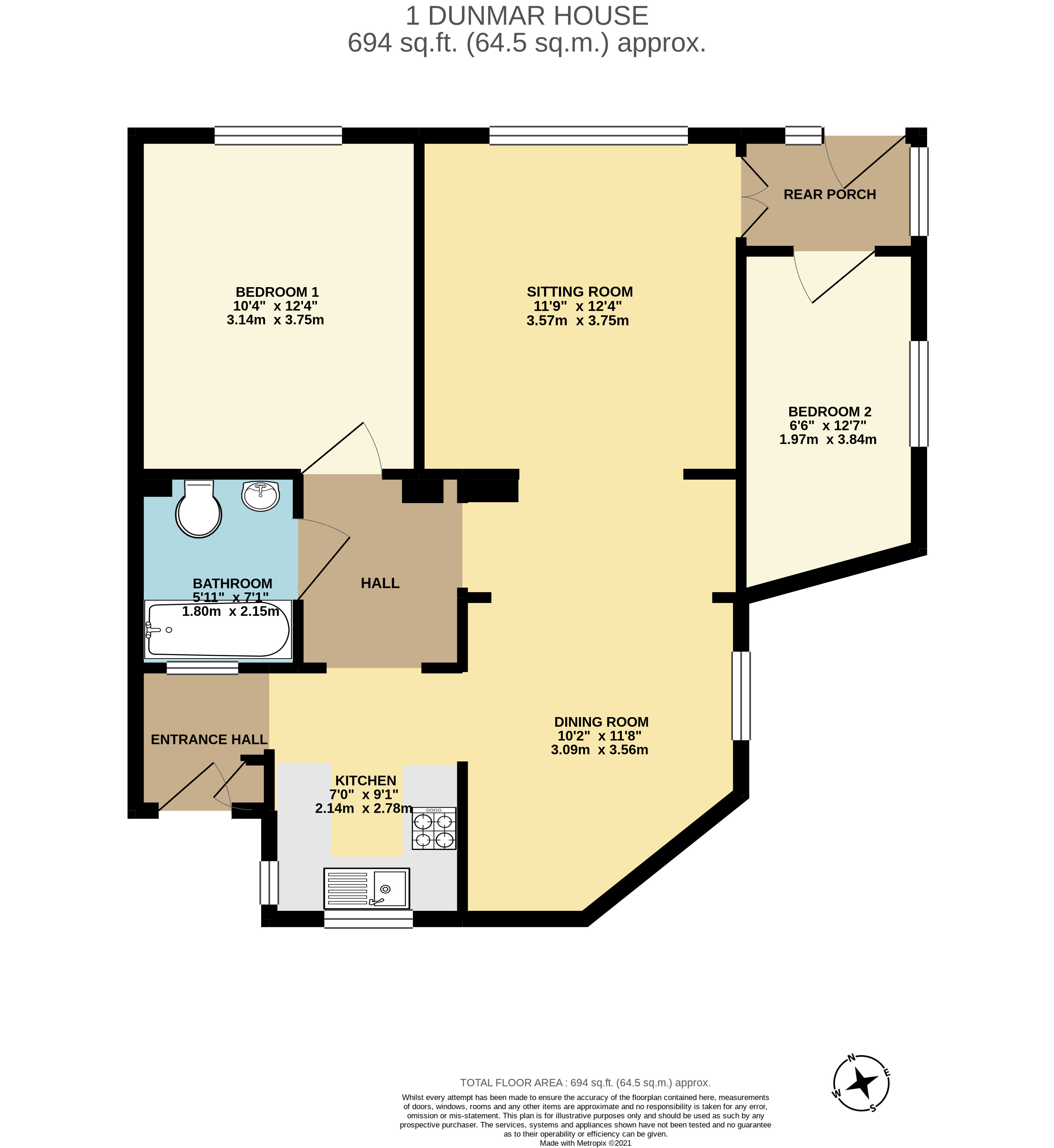 Dunmar House Lower Woodfield Road, Torquay TQ1, 2 bedroom flat for sale