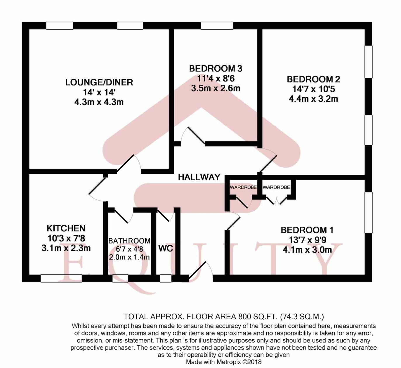 3 Bedrooms Flat for sale in Manor Court, Enfield EN1