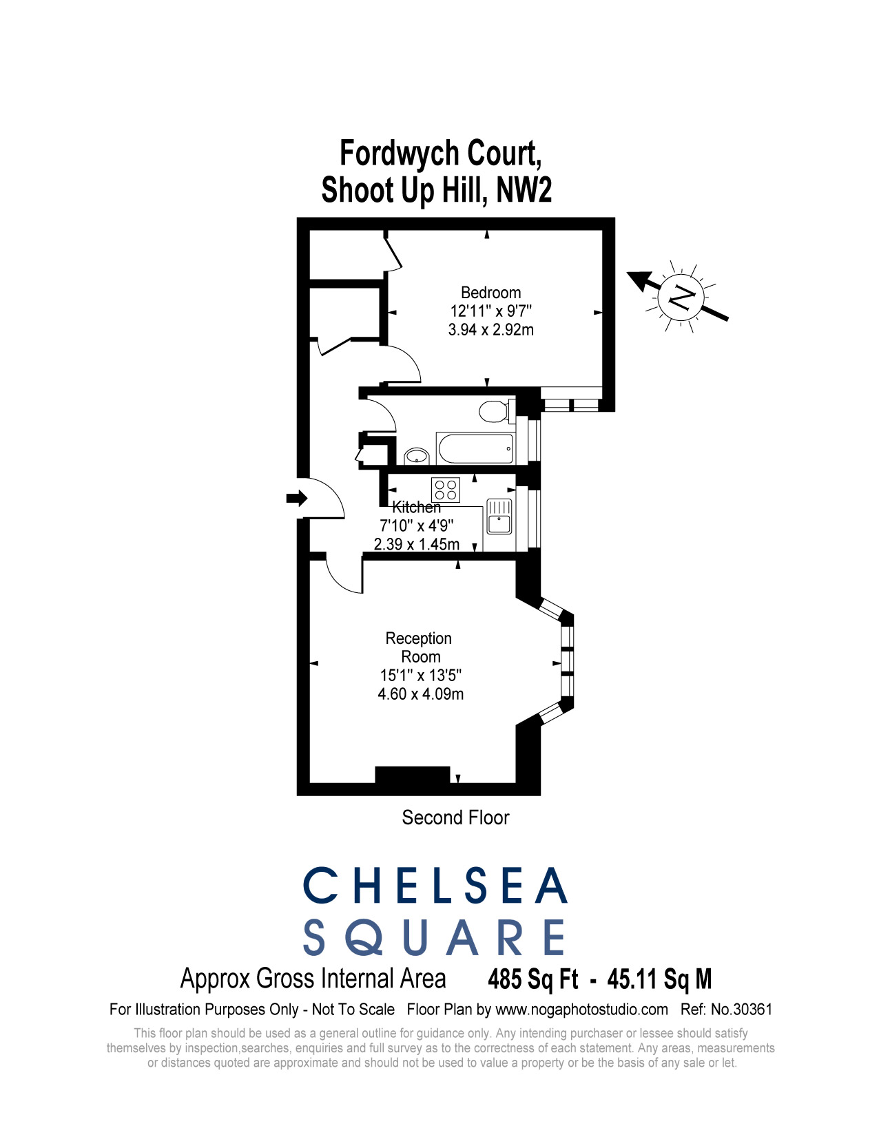 1 Bedrooms Flat to rent in Fordwych Court, Shoot Up Hill, Kilburn NW2