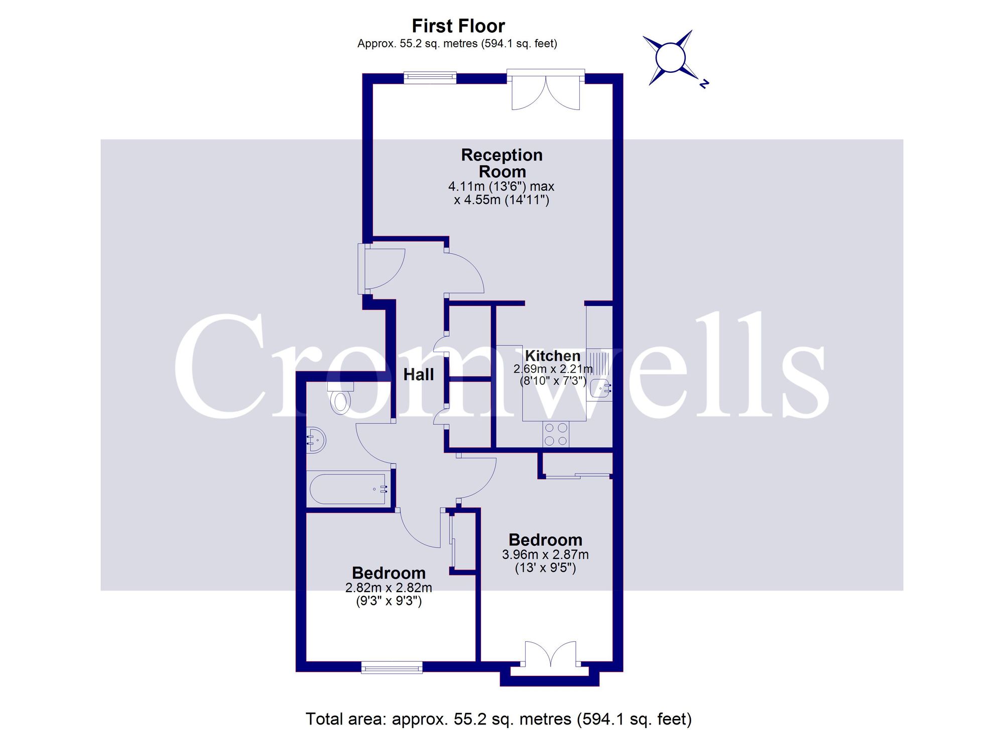Flat 4, 27 Cotswold Way, Worcester Park floorplan