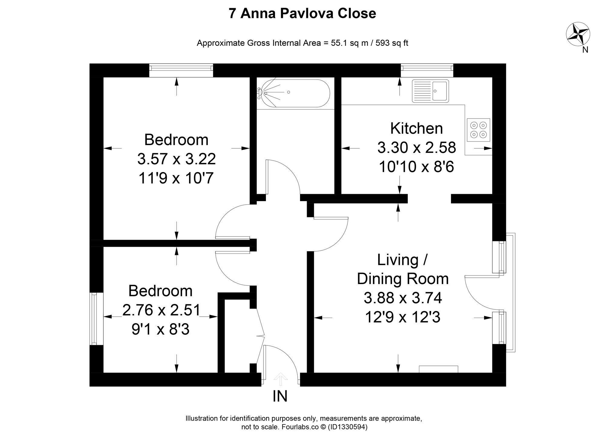 7 Anna Pavlova Close, Abingdon floorplan