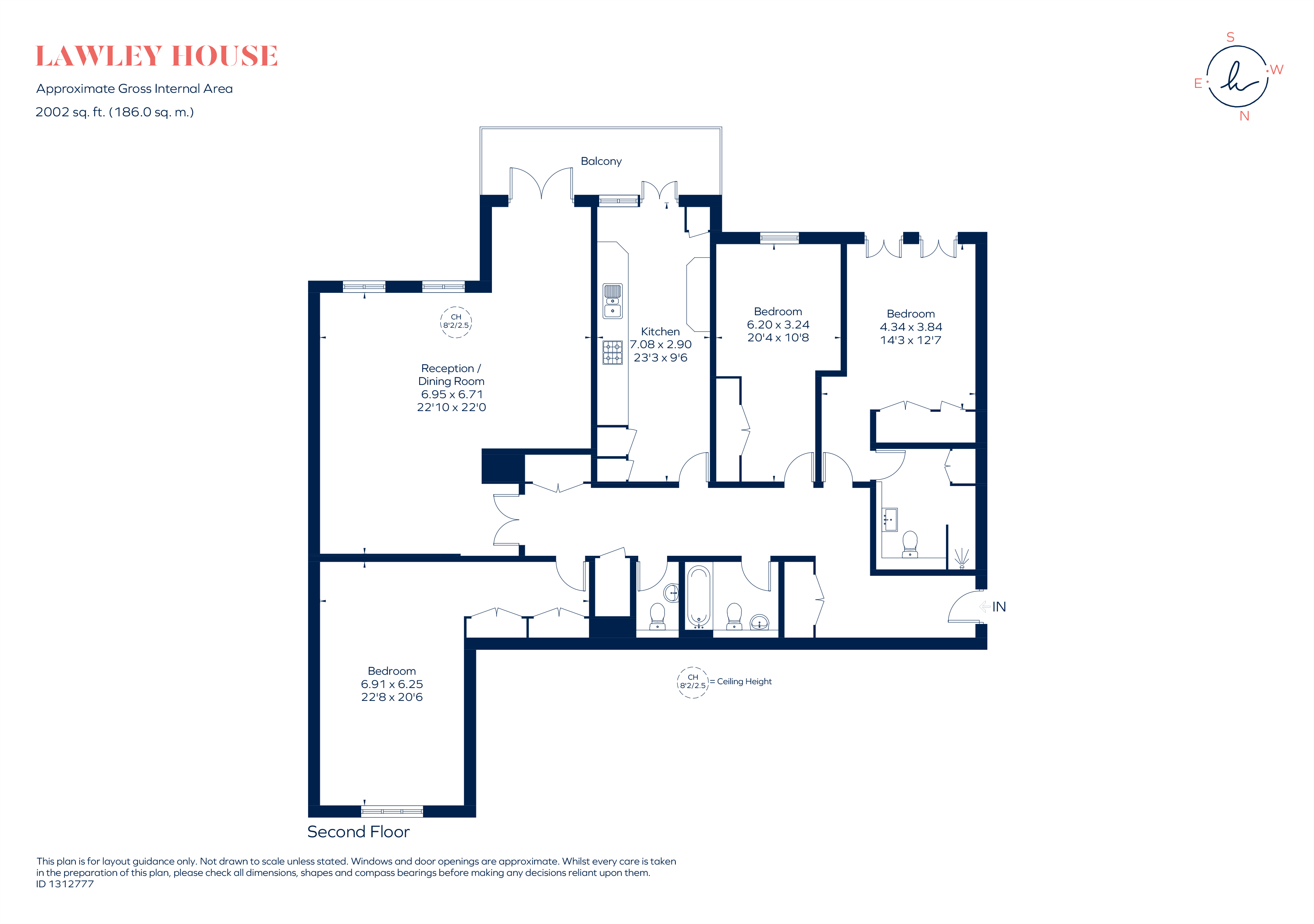 Flat 6, Lawley House, 37, Clevedon Road, Twickenham floorplan
