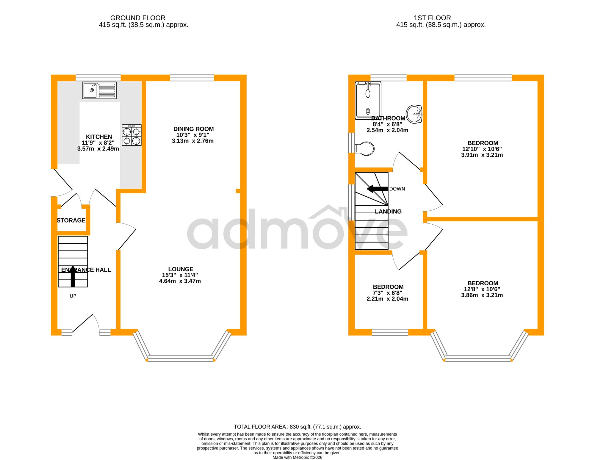 16 Bradley Close, Altrincham floorplan