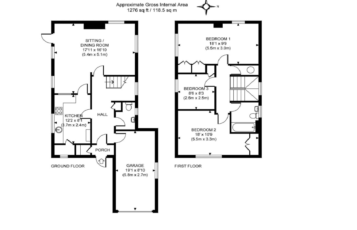 2, Waterworks Cottages, Redbridge Lane, Haywards Heath floorplan