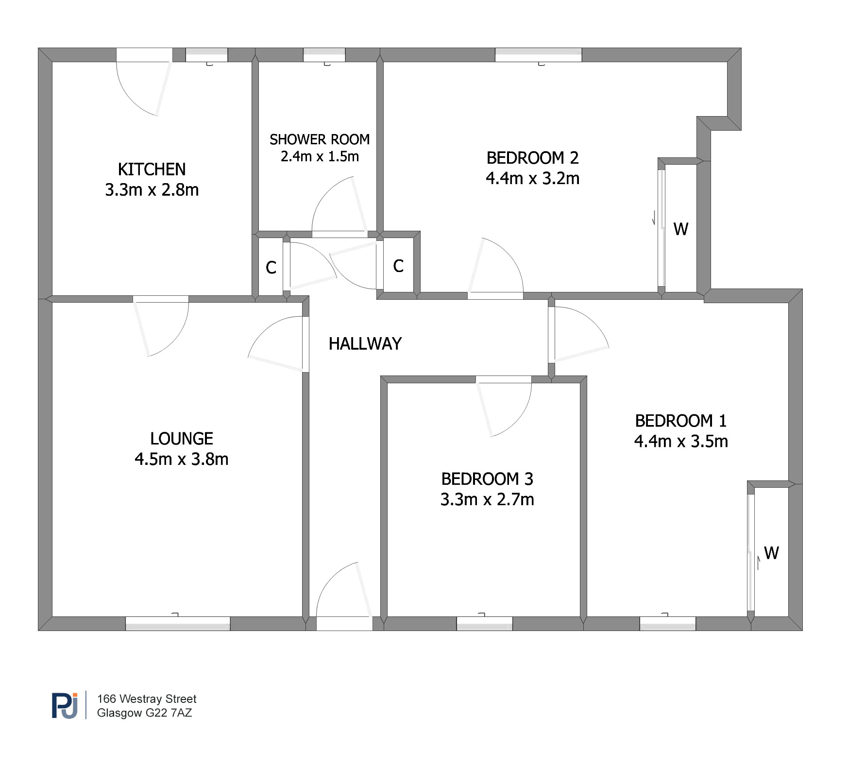 166 Westray Street, Glasgow floorplan