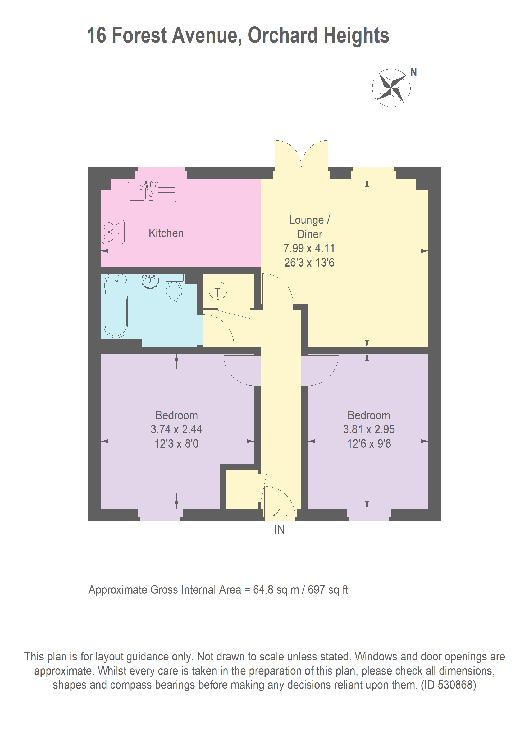 2 Bedrooms Flat for sale in Forest Avenue, Orchard Heights, Ashford, Kent TN25