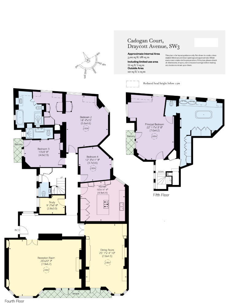 Flat 26, Cadogan Court,, Draycott Avenue, London floorplan