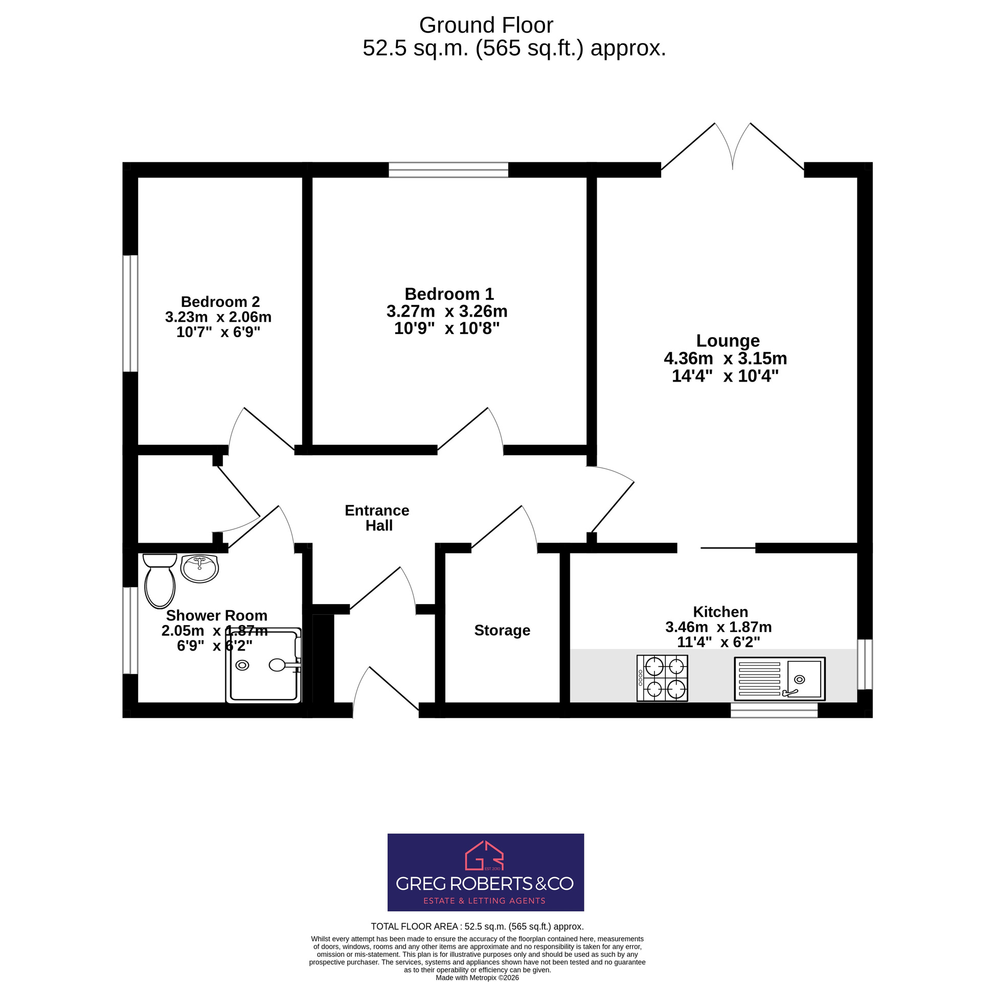 8 Pegasus Court Mill Street, Abergavenny floorplan