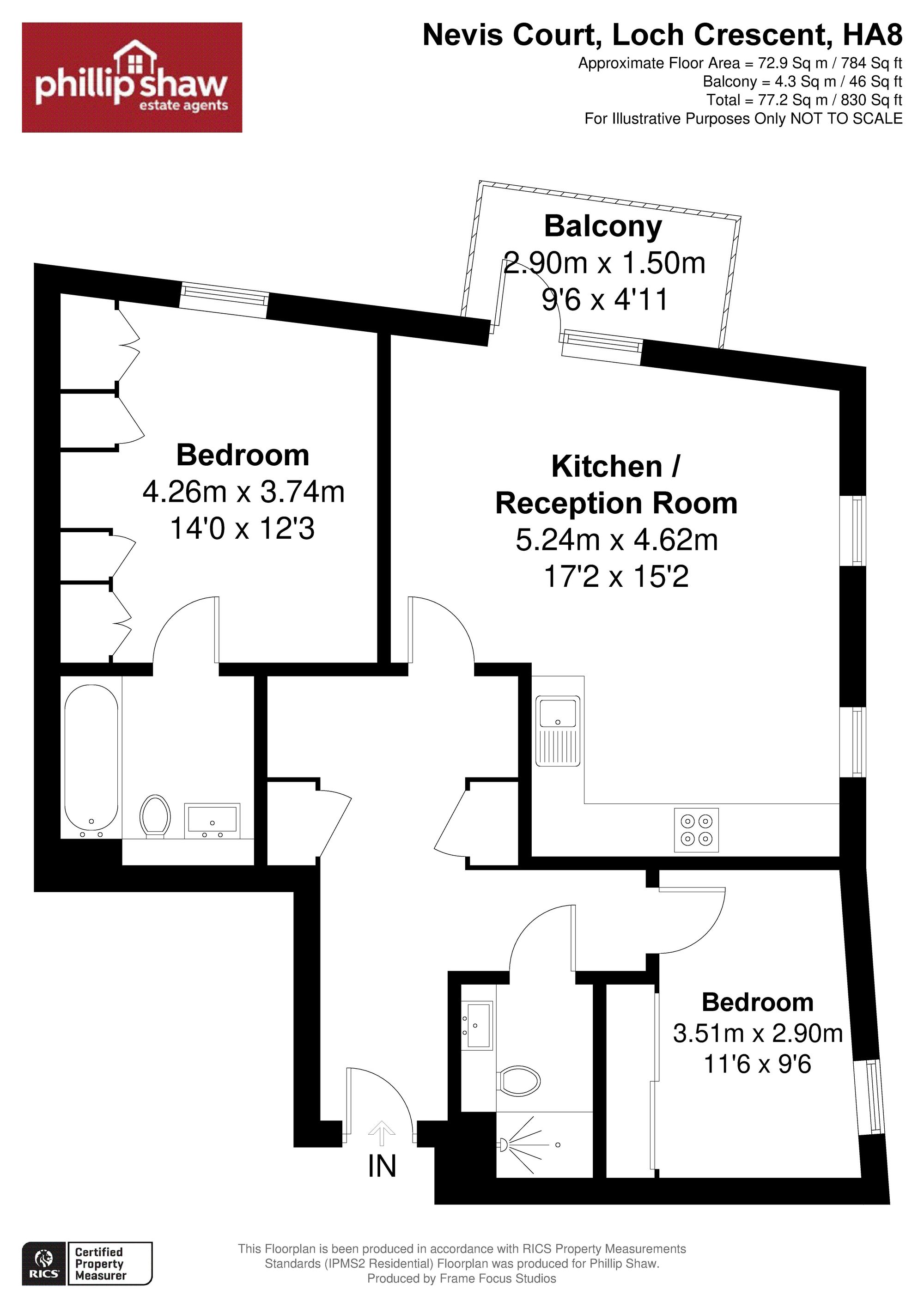 Flat 27, Nevis Court, Edgware floorplan