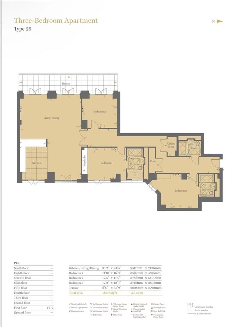 Apartment 6, Millbank Residence, 9 Millbank, London floorplan