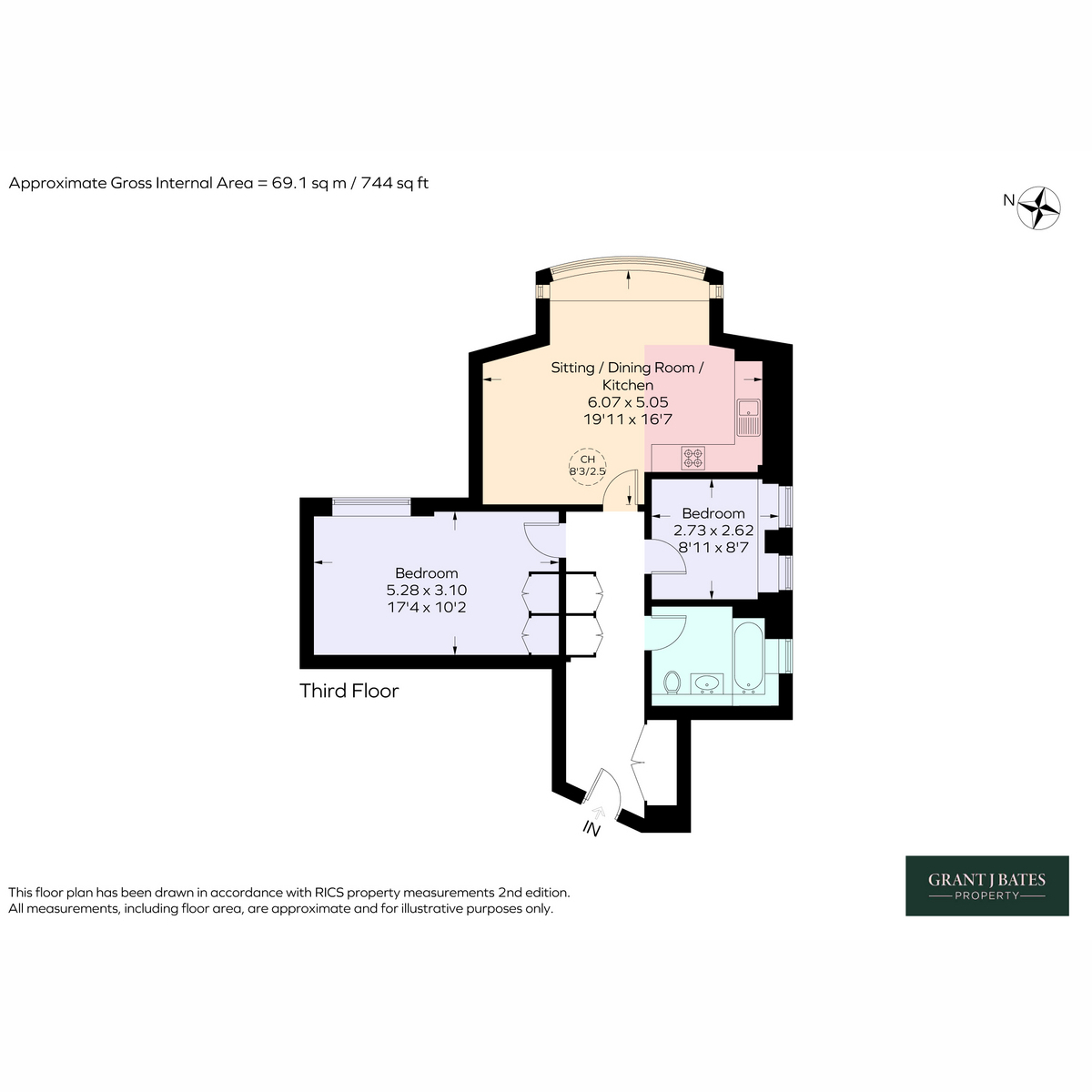 Flat Flat 4, 24, Great Cumberland Place, London floorplan