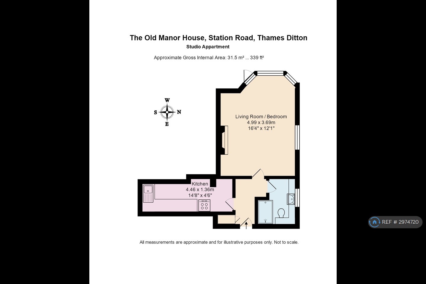 Flat, Station Road, Thames Ditton floorplan