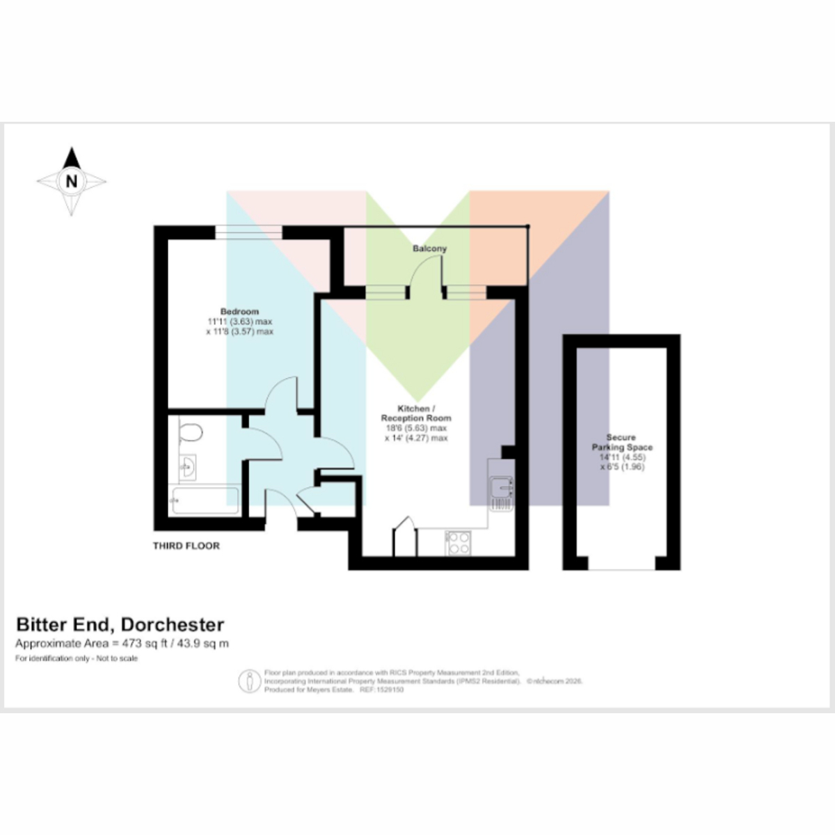 Flat Flat 14 Signal House, 4, Bitter End, Dorchester floorplan
