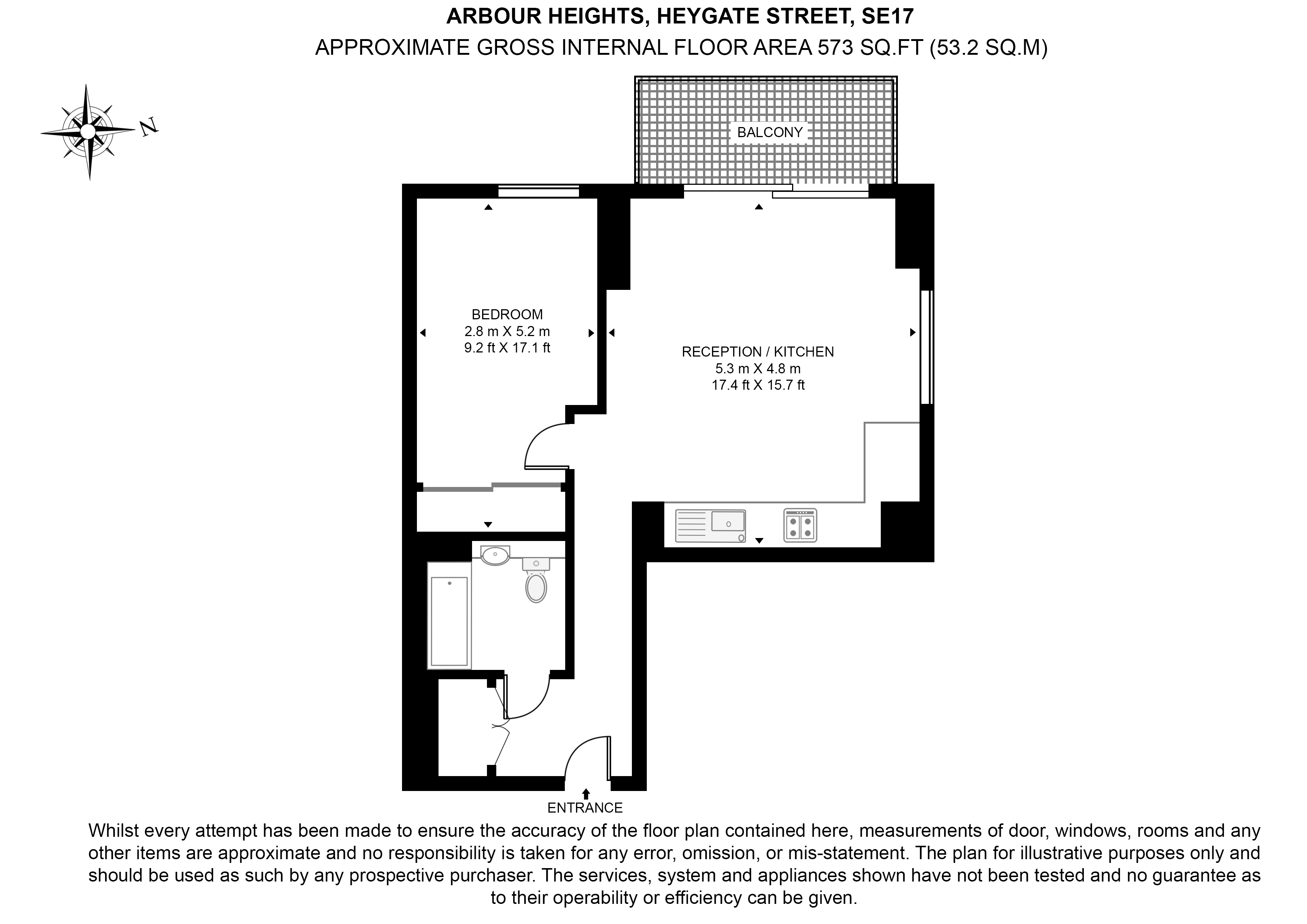 Arbour Heights, Elephant & Castle floorplan