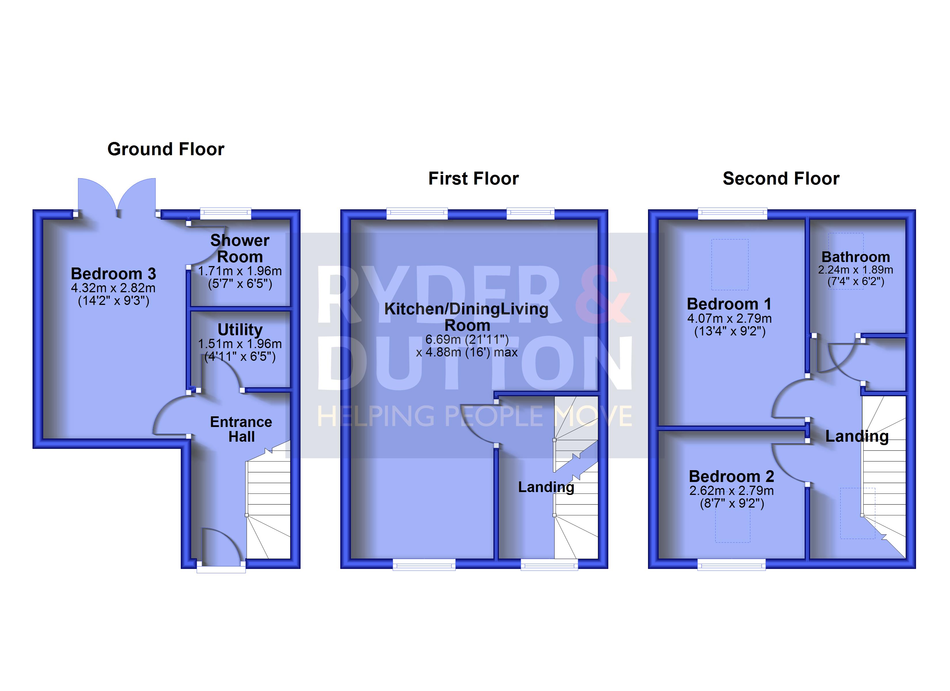 170, Almondbury Bank, West Yorkshire floorplan