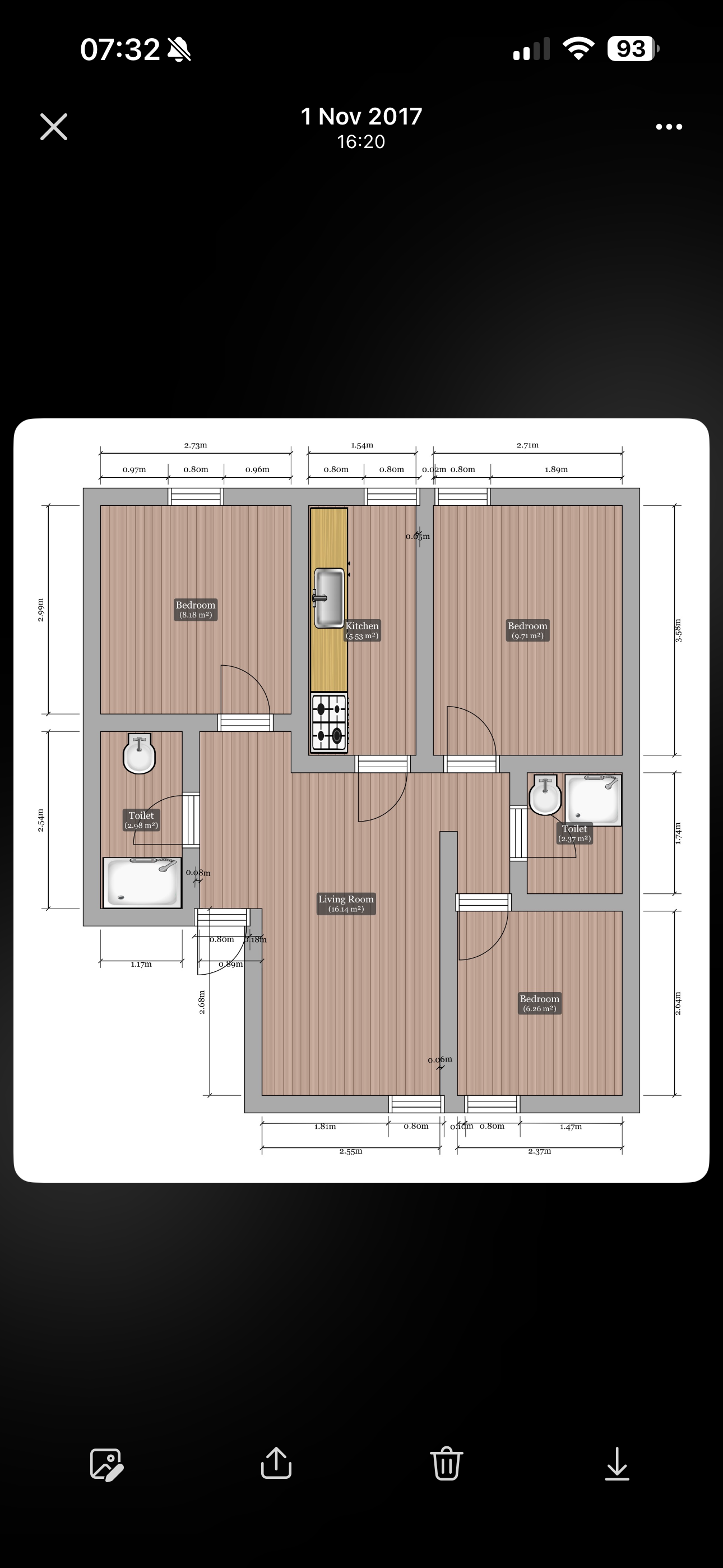 Flat 5 33 Worcester House, New Street, Paignton floorplan
