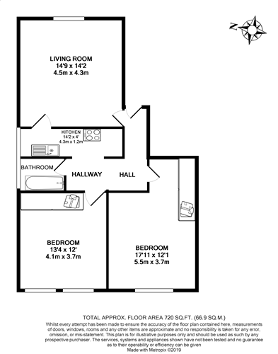 2 Bedrooms Flat for sale in Chatsworth Road, Brighton BN1