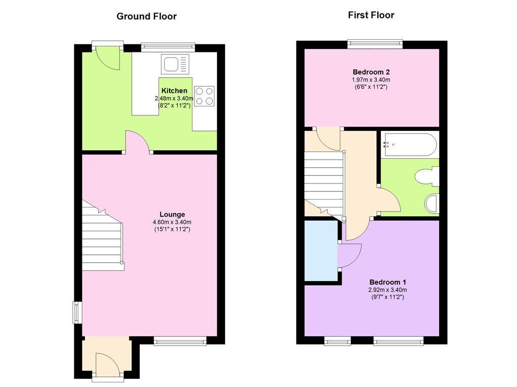 2 Bedrooms Terraced house to rent in Swift Close, St. Neots PE19