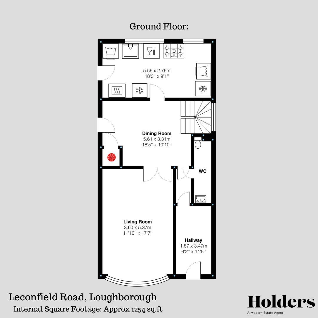 45, Leconfield Road, Loughborough floorplan