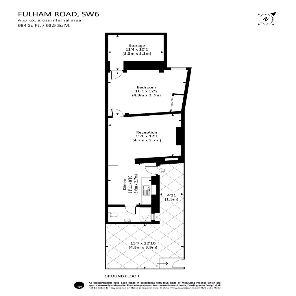 1 Bedrooms Flat to rent in Fulham Road, London SW6